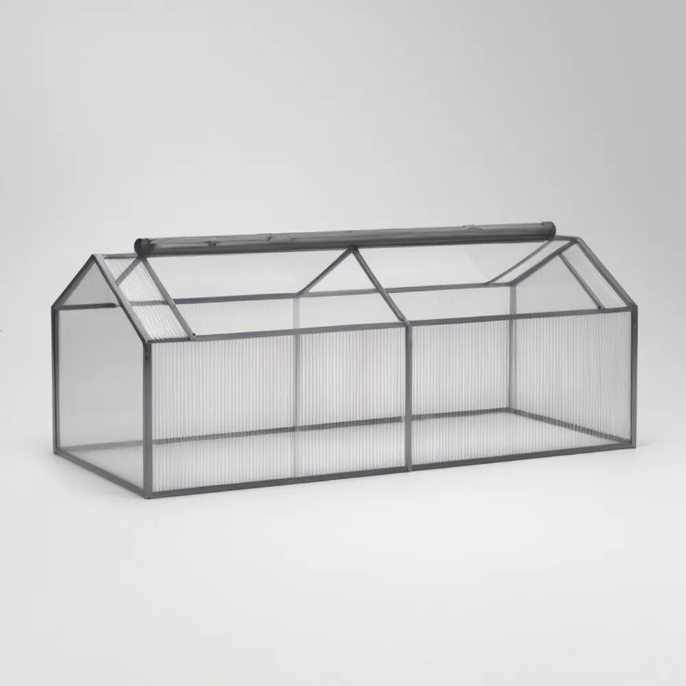 Estufa de Jardim em Alumínio e Policarbonato Transparente 100 x 50 x 50 cm Cinzento