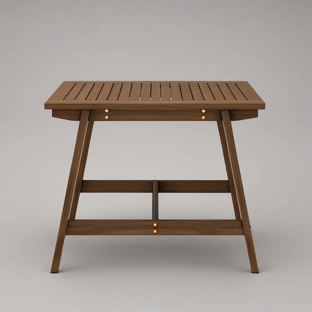 Mesa Dobrável de Jardim em Madeira Maciça de Acácia Castanha 120 x 70 x 74 cm